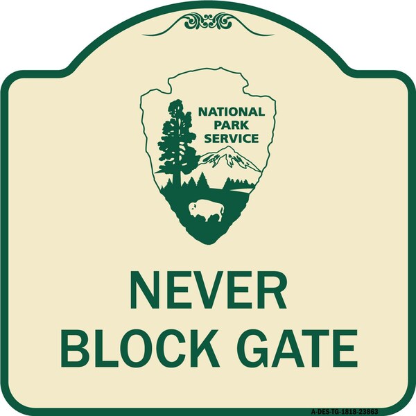 Signmission National Park Service Permit Parking Heavy-Gauge Aluminum Sign, 18" x 18", TG-1818-23863 A-DES-TG-1818-23863 - main
